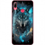 Mobile case for Huawei Y7 (2019) with Wolf design