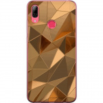 Mobile case for Huawei Y7 (2019) with 3D Gold design