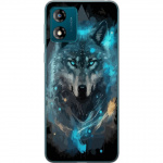 Mobile case for Motorola Moto E13 with Wolf design