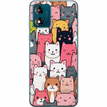 Mobile case for Motorola Moto E13 with Cat pattern design