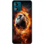 Mobile case for Motorola Moto E13 with Football design