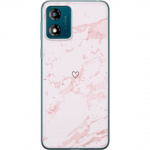 Mobile case for Motorola Moto E13 with Pink Heart design