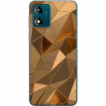 Mobile case for Motorola Moto E13 with 3D Gold design