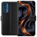 Wallet case for Motorola Edge 20 Pro with Fiery silk design Wallet case for Motorola Edge 20 Pro with Fiery silk design