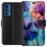 Wallet case for Motorola Edge 20 Pro with Magical flowers design Wallet case for Motorola Edge 20 Pro with Magical flowers design