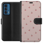 Wallet case for Motorola Edge 20 Pro with Cherry design Wallet case for Motorola Edge 20 Pro with Cherry design