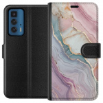 Wallet case for Motorola Edge 20 Pro with Marble design