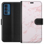 Wallet case for Motorola Edge 20 Pro with Pink Heart design Wallet case for Motorola Edge 20 Pro with Pink Heart design