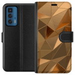 Wallet case for Motorola Edge 20 Pro with 3D Gold design