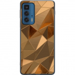 Mobile case for Motorola Edge 20 Pro with 3D Gold design
