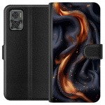Wallet case for Motorola Moto E22i with Fiery silk design