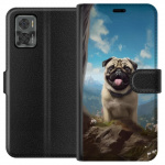 Wallet case for Motorola Moto E22i with Happy Dog design
