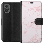 Wallet case for Motorola Moto E22i with Pink Heart design
