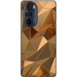 Mobile case for Motorola Edge 30 Pro with 3D Gold design