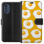 Wallet case for Motorola Moto E32s with Fried egg design