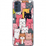 Mobile case for Motorola Moto E32s with Cat pattern design