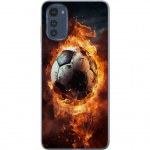 Mobile case for Motorola Moto E32s with Football design