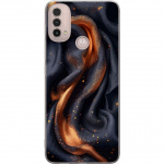 Mobile case for Motorola Moto E40 with Fiery silk design