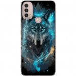 Mobile case for Motorola Moto E40 with Wolf design