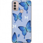 Mobile case for Motorola Moto E40 with Blue butterflies design Mobile case for Motorola Moto E40 with Blue butterflies design