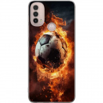 Mobile case for Motorola Moto E40 with Football design