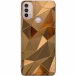 Mobile case for Motorola Moto E40 with 3D Gold design