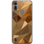 Mobile case for Motorola Moto E6i with 3D Gold design