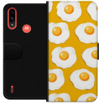 Wallet case for Motorola Moto E7 Power with Fried egg design