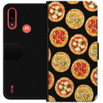 Wallet case for Motorola Moto E7 Power with Pizza design