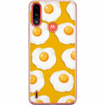 Mobile case for Motorola Moto E7 Power with Fried egg design