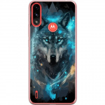 Mobile case for Motorola Moto E7 Power with Wolf design