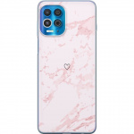 Mobile case for Motorola Edge S with Pink Heart design