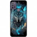 Mobile case for Motorola Moto G10 with Wolf design