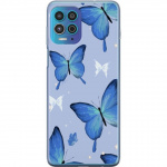 Mobile case for Motorola Moto G100 with Blue butterflies design