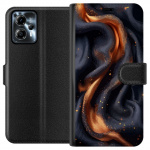Wallet case for Motorola Moto G13 with Fiery silk design