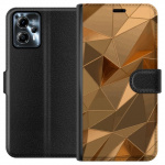 Wallet case for Motorola Moto G13 with 3D Gold design