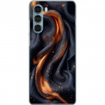 Mobile case for Motorola Moto G200 5G with Fiery silk design