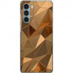 Mobile case for Motorola Moto G200 5G with 3D Gold design