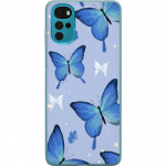 Mobile case for Motorola Moto G22 with Blue butterflies design