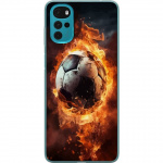 Mobile case for Motorola Moto G22 with Football design