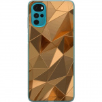 Mobile case for Motorola Moto G22 with 3D Gold design