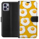 Wallet case for Motorola Moto G23 with Fried egg design