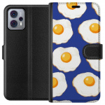 Wallet case for Motorola Moto G23 with Fried eggs design