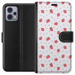 Wallet case for Motorola Moto G23 with Strawberries design