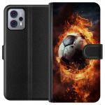 Wallet case for Motorola Moto G23 with Football design
