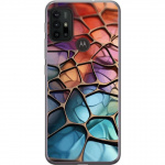 Mobile case for Motorola Moto G30 with Metallic pattern design