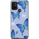 Mobile case for Motorola Moto G30 with Blue butterflies design