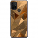 Mobile case for Motorola Moto G30 with 3D Gold design