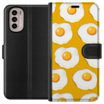 Wallet case for Motorola Moto G31 with Fried egg design