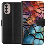 Wallet case for Motorola Moto G31 with Metallic pattern design